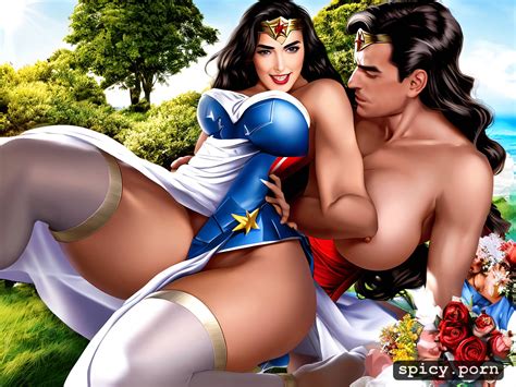 Image Of Hairy Vagina Grabbing Hold Of Her Gigantic Breasts And Presenting To Steve Trevor As A
