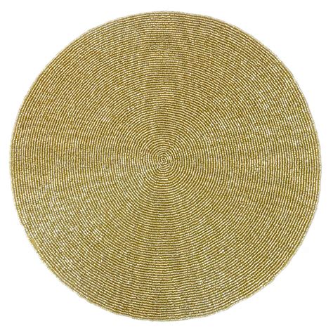 Gold Beaded Round Placemat 15 At Home