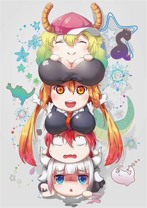 Quetzalcoatl And Tooru And Kanna Kamui 泰山压顶 Tamako Market Kanna Kamui