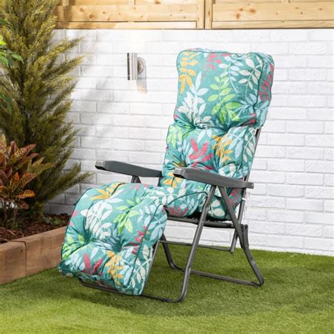 Buy Relaxer Chair Charcoal Frame With Classic Alexandra Green Leaf