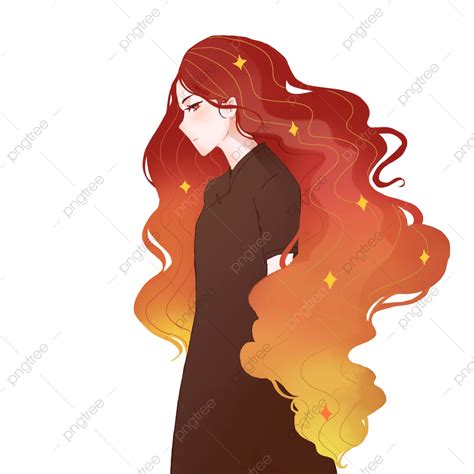 two dimensional png image two dimensional long haired girl cartoon beauty quadratic element