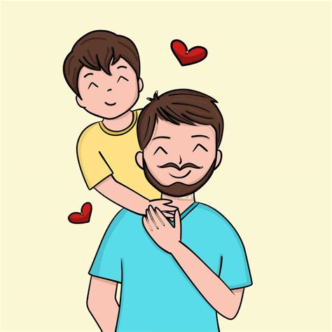 Padre Y Hijo Dibujo Ilustración 27501844 Vector En Vecteezy