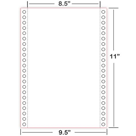 Braille Paper 85x11 Plain Continuous Feed