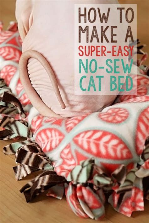 How To Make A Super Easy No Sew Cat Bed Fun Crafts Diy And Crafts