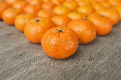 Small Oranges On Wooden Table Stock Photo Image Of Round Healty