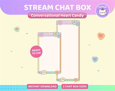 Twitch Overlay Stream Chat Box Valentines Day Etsy Overlays