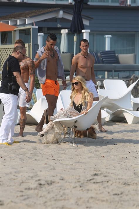 Paris Hilton In A Swimsuit On Set For French Tv Show 69 Gotceleb