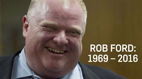 Former Toronto Mayor Rob Ford Dies After Cancer Battle Youtube