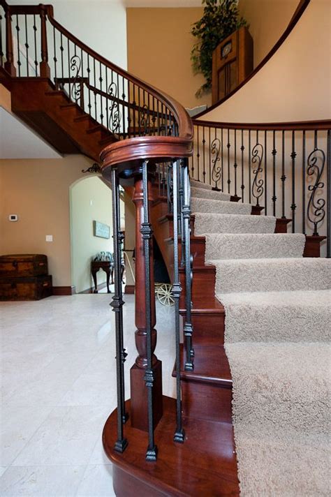 Handrail, brackets, end caps, masonry drill bit, anchors, and screws. 12 best images about Stair Railings on Pinterest | Curved staircase, Wrought iron railings and ...