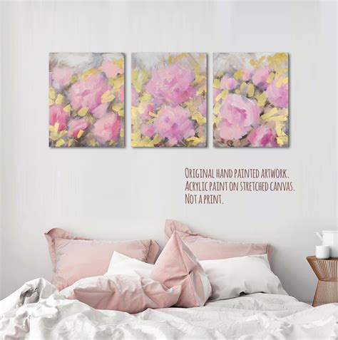 20x48 Large Original Blush Pink Canvas Painting Blush