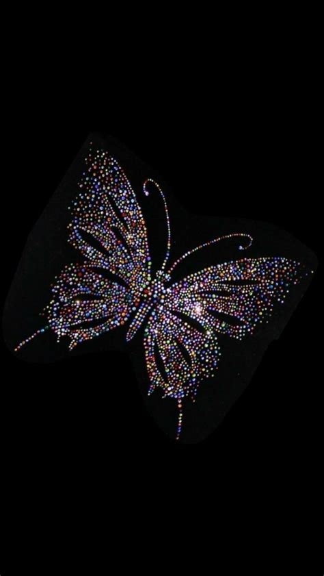 Pin By Elif Rabia On Butterflies Butterfly Wallpaper Glitter Phone