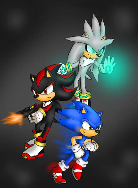 Contact sonic,shadow,silver the hedgehog on messenger. Sonic Silver Shadow by SBtheWolf12 on DeviantArt
