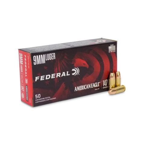 Federal American Eagle 9mm 147 Grain Subsonic Fmj Fp Box World Gun