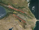 Physical Map Of Russia Caucasus Mountains