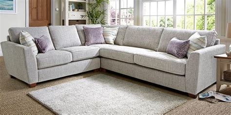 Two sofas merged together at the end to form a right angle. Buy Lucian L Shape Fabric Sofa (Ivory) Online in India ...