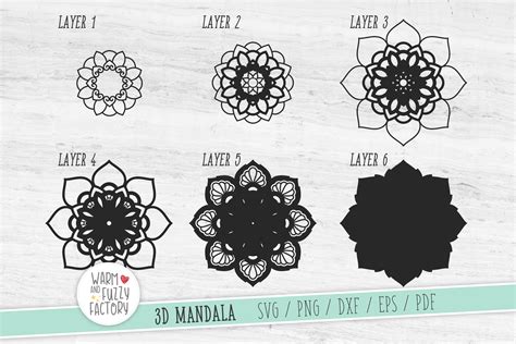 Free 3D Mandala Svg Files For Cricut 314 File Include SVG PNG EPS DXF