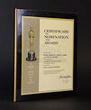 Art Direction Academy Award Certificate of Nomination | Prop Store ...
