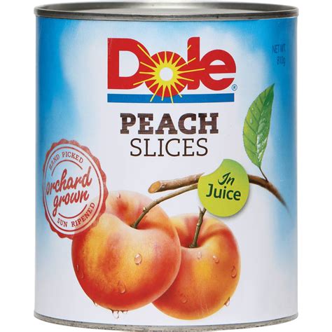 Dole Peach Slices In Juice 810g Woolworths