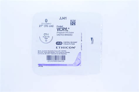 Ethicon Jj41 0 Coated Vicryl Ct 1 36mm 12c Taper 27inch Imedsales