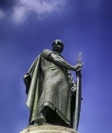 The Statue Of D Afonso Henriques The First King Of Portugal Close To
