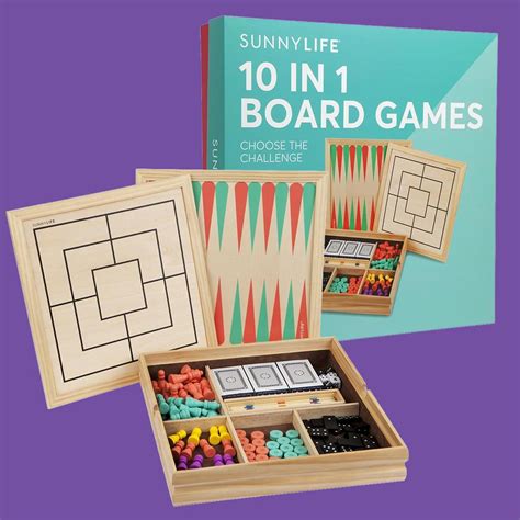 Sunnylife 10 In 1 Board Games Box Chess Backgammon And Much More