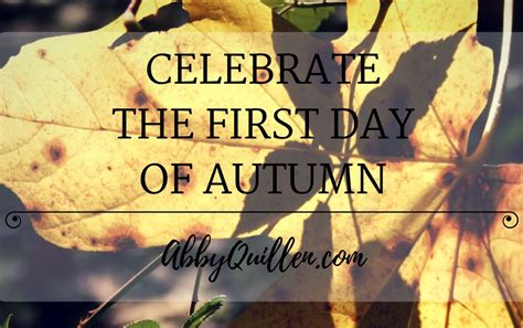 Celebrate The First Day Of Autumn