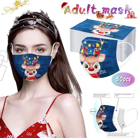 Buy Adult Women Mask Disposable Face Mask Industrial 3ply Ear Loop 50pc