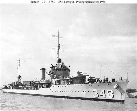 The Pacific War Online Encyclopedia Farragut Class Us Destroyers