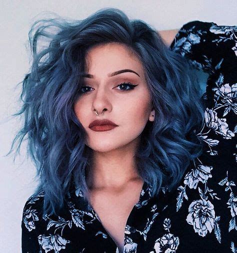 21 Blue Hair Ideas That Youll Love Denim Hair Dyed Hair Short Blue