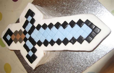Minecraft Diamond Sword Cake For Birthday Fancy Birthday Cakes