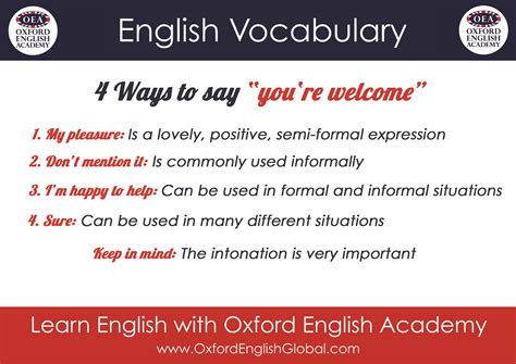 Learn English With Oxford English Academy And Learn 4 Ways To Say You