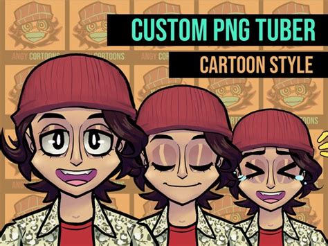 Custom Pngtuber Avatar Cartoon Style Bust Up Etsy Uk