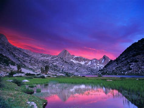 Sunset Over Evolution Lake Kings Canyon National Park California