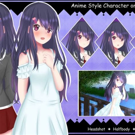 I Will Draw Anime Style Character Or Visual Novel Sprite Creature
