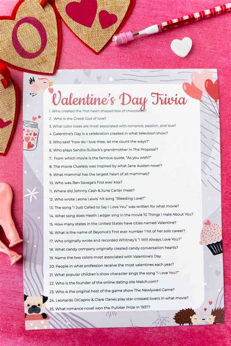 Valentines Day Trivia Questions Free Printable Realsimple