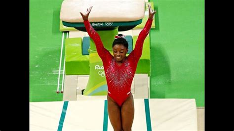 American Gymnast Simone Biles Wins Olympic Gold Medal In Womens Vault