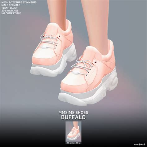 Mmsims Buffalo Sneakers Mmsims On Patreon Sims 4 Cc Shoes Sims 4