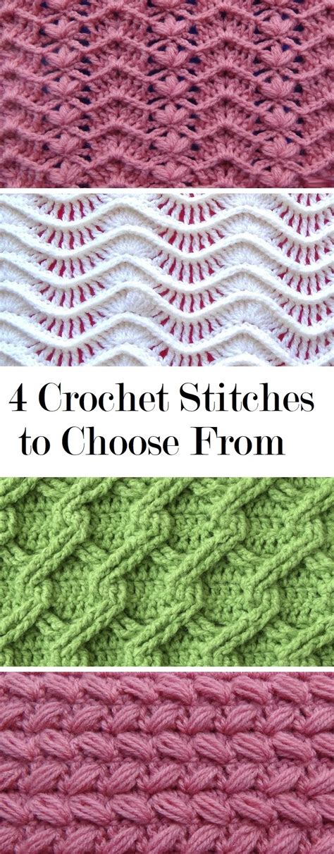 4 Crochet Stitches To Learn Tutorials And More