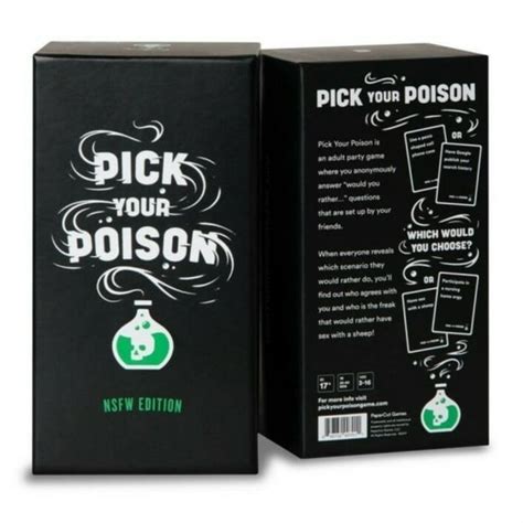Pick Your Poison Card Game The What Would You Rather Do Party Game
