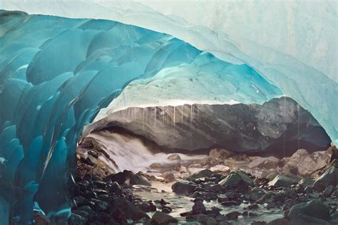 Ice Cave Melting In Mendenhall Glacier Alaska Kostenlos Gelieferte