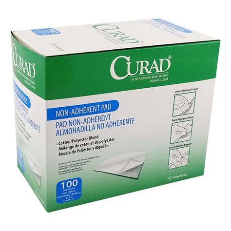 Curad Sterile 2 X 3 Non Adherent Pads 100box Assured First Aid