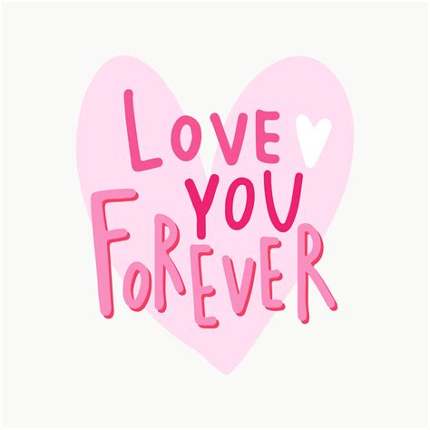 Love You Forever Typography Vector Download Free Vectors Clipart