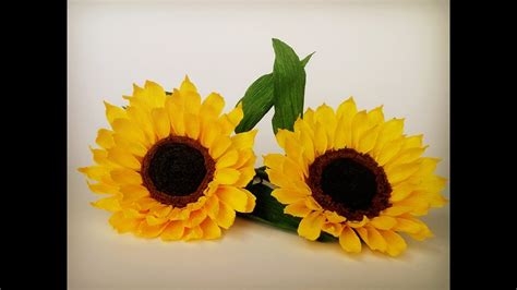Abc Tv How To Make Sunflower Paper Flower From Crepe