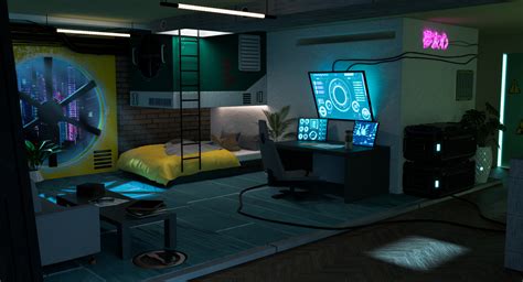 Artstation Cyberpunk Room