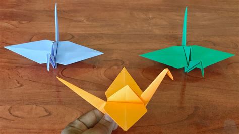 Easy Origami Crane Bird