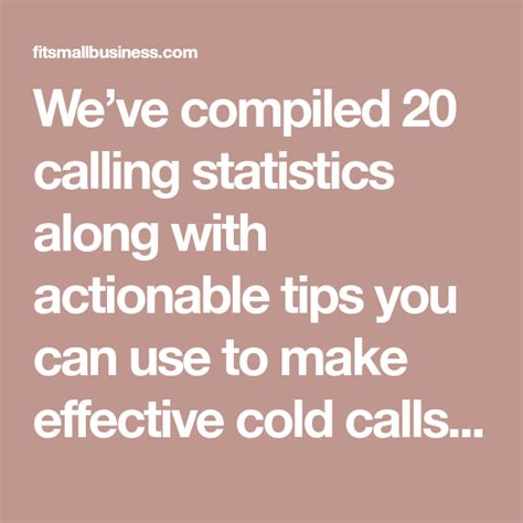 Weve Compiled 20 Calling Statistics Along With Actionable Tips You Can