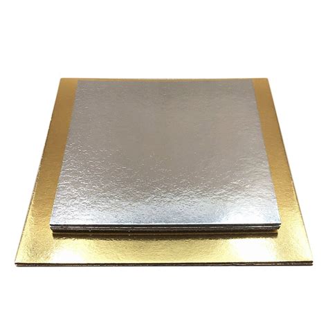 Silver Paper Board Thick Square Cake Base Boards Size 6x6 Inch At