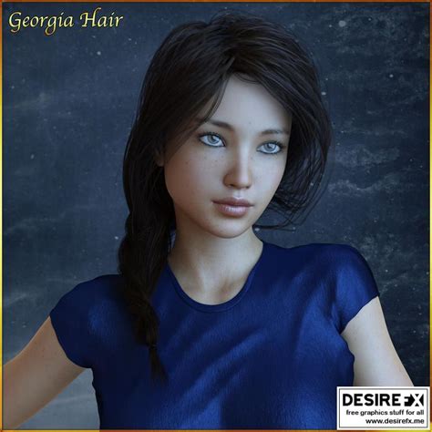 Desire Fx 3d Models Georgia Hair For G3 G8 Daz