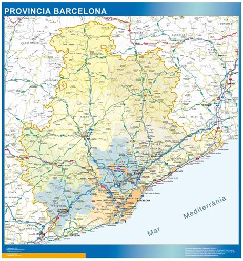 Mapas 4 Provincia Cataluña Tienda Mapas Posters Pared
