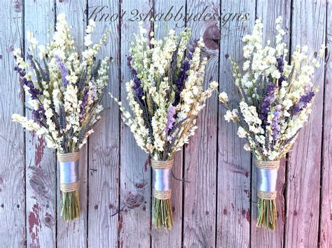 Dried Flowers Dried Floral Lilac Lavender Larkspur Wedding Ideas